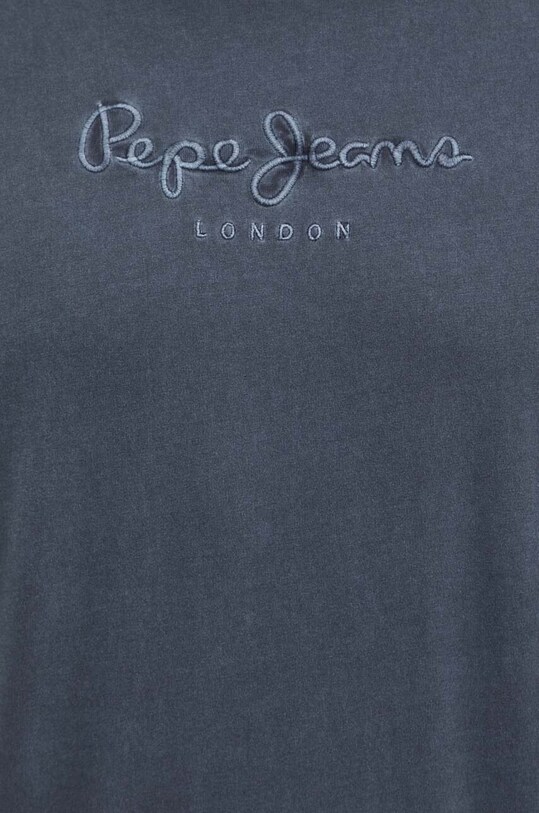 Хлопковая футболка Pepe Jeans EMB EGGO PM509418 серый