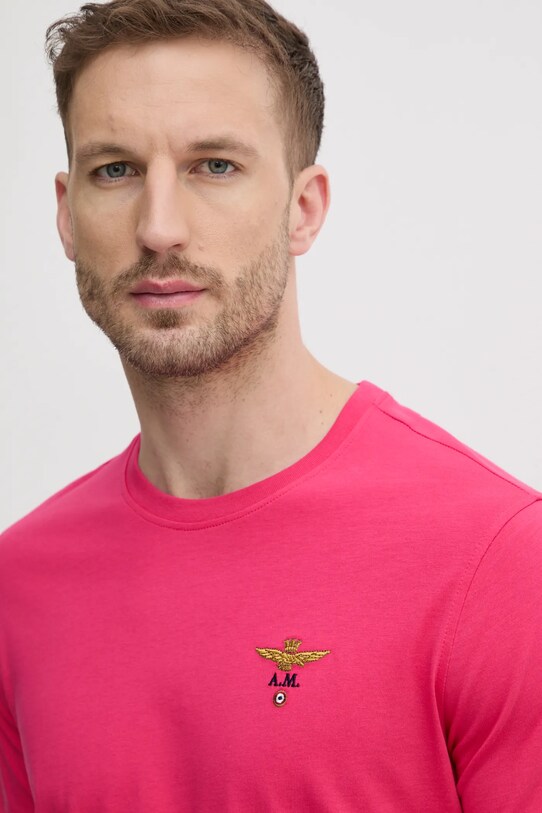 Oblečení Bavlněné tričko Aeronautica Militare TS1580J372 růžová