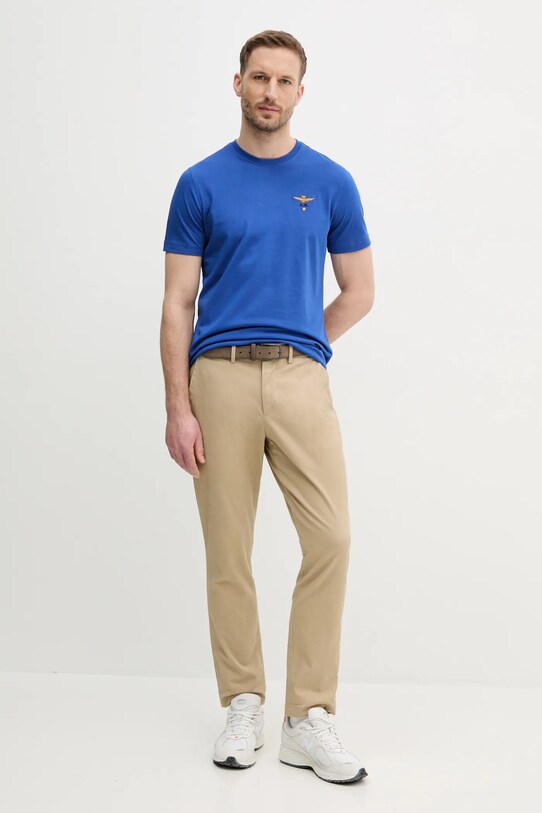 Aeronautica Militare t-shirt in cotone TS1580J372 blu SS25