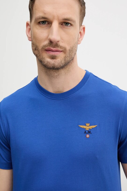 Aeronautica Militare t-shirt in cotone blu TS1580J372
