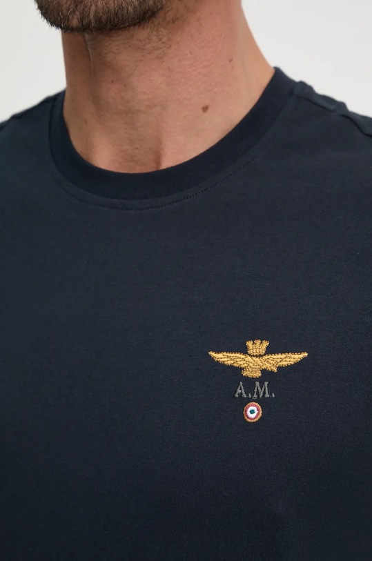 Aeronautica Militare tricou din bumbac TS1580J372 bleumarin