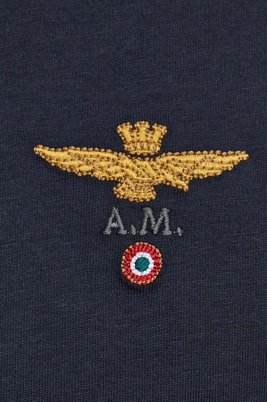Бавовняна футболка Aeronautica Militare TS1580J372 темно-синій