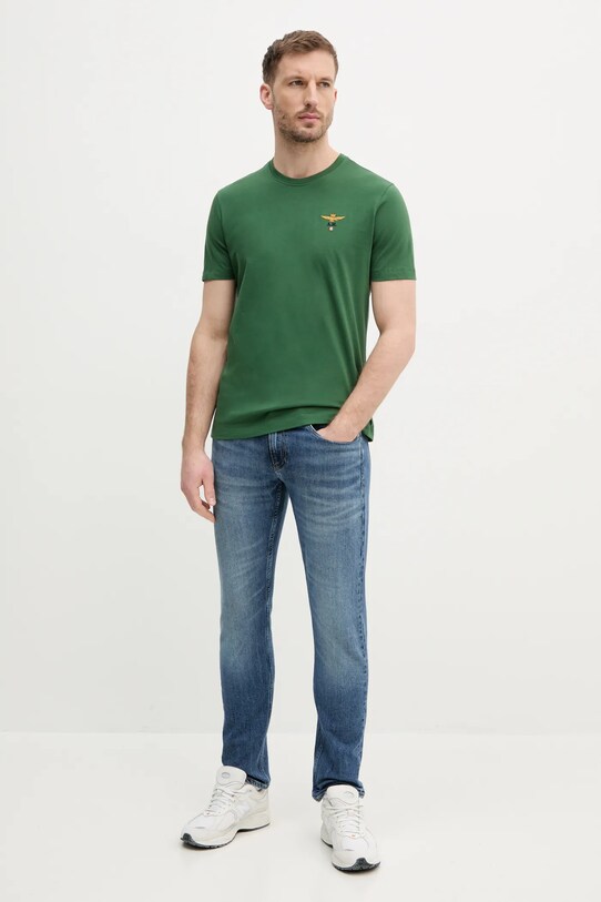 Aeronautica Militare t-shirt in cotone TS1580J372 verde SS25