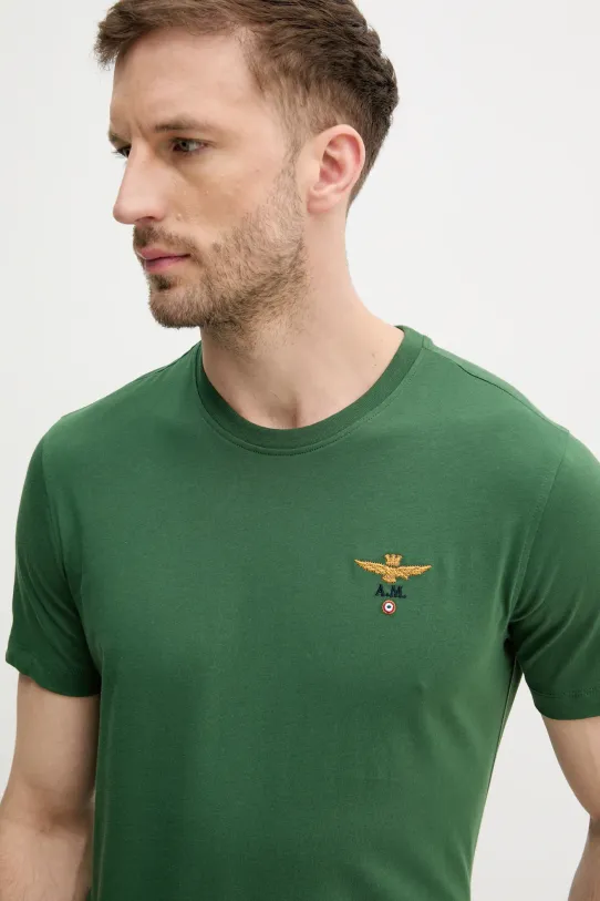 Aeronautica Militare t-shirt in cotone verde TS1580J372