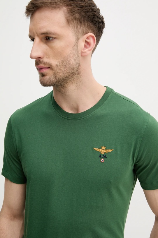 Aeronautica Militare tricou din bumbac verde TS1580J372