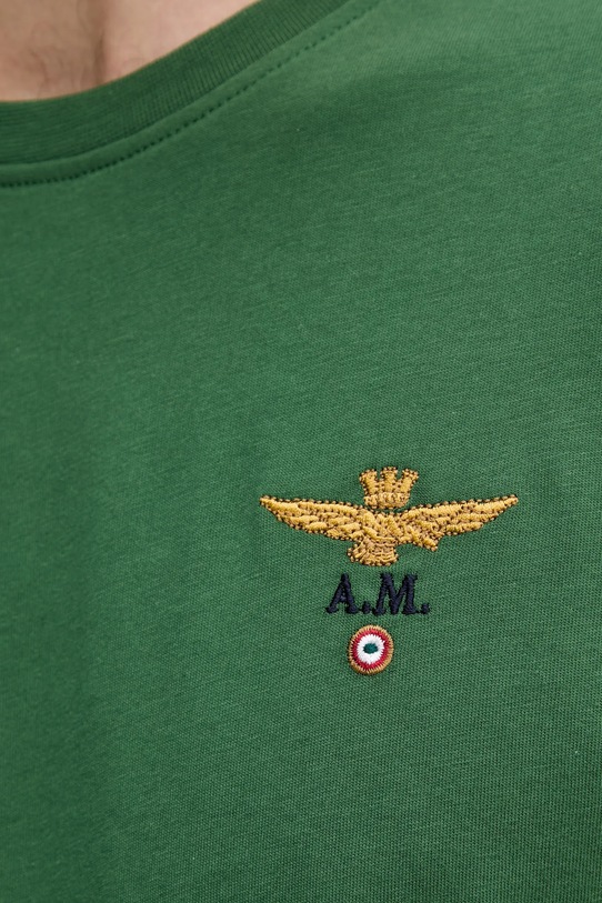 Aeronautica Militare tricou din bumbac TS1580J372 verde