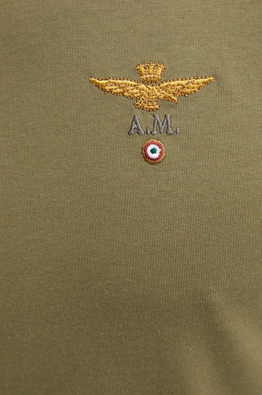 Aeronautica Militare t-shirt bawełniany TS1580J372 zielony