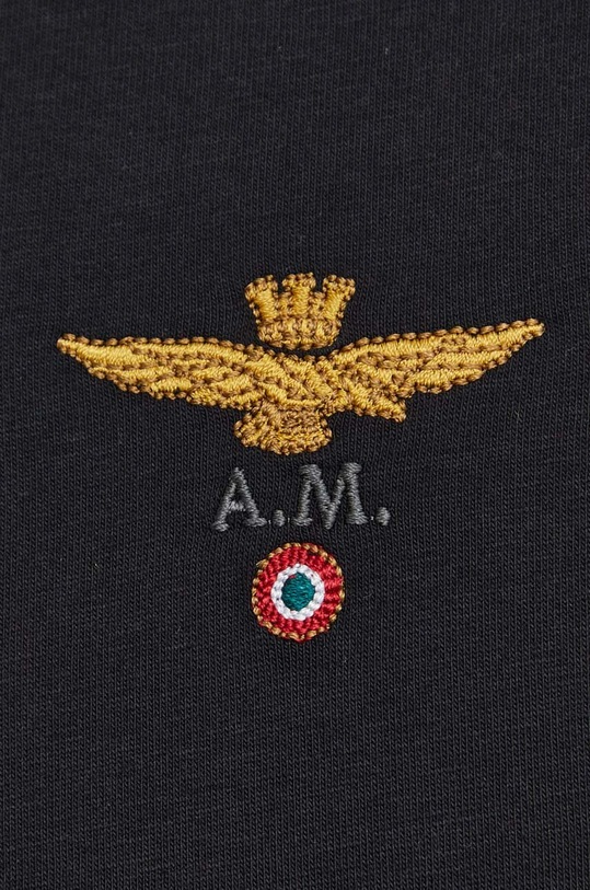 Aeronautica Militare tricou din bumbac TS1580J372 negru