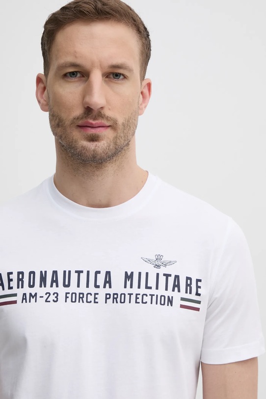 Хлопковая футболка Aeronautica Militare белый TS1942J538