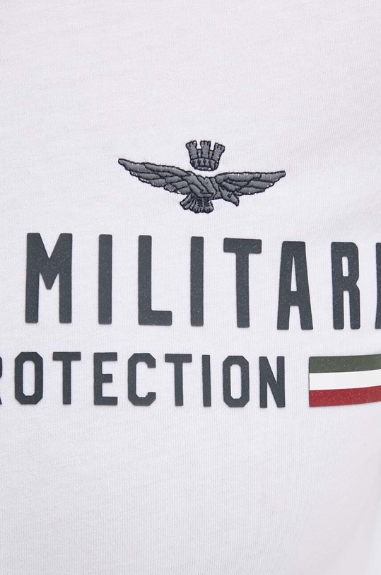 Aeronautica Militare tricou din bumbac TS1942J538 alb