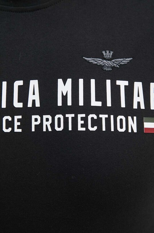 Aeronautica Militare t-shirt bawełniany TS1942J538 czarny