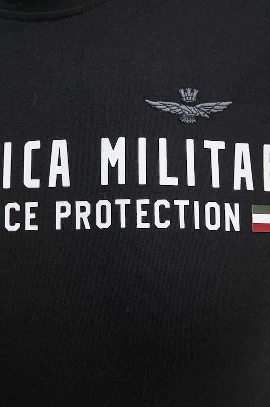 Хлопковая футболка Aeronautica Militare TS1942J538 чёрный