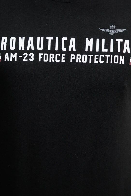 Bavlněné tričko Aeronautica Militare TS1942J538 černá