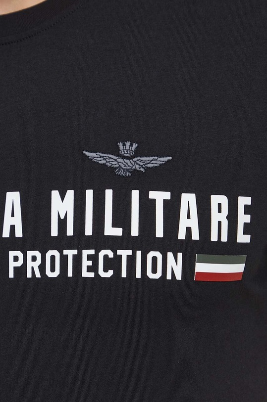 Бавовняна футболка Aeronautica Militare TS1942J538 чорний
