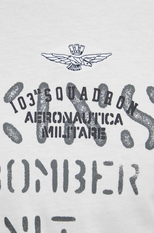 Aeronautica Militare t-shirt bawełniany TS2212J641 beżowy