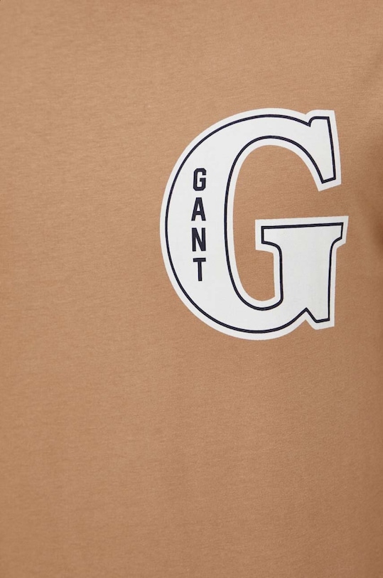 Gant t-shirt bawełniany 2003224 brązowy