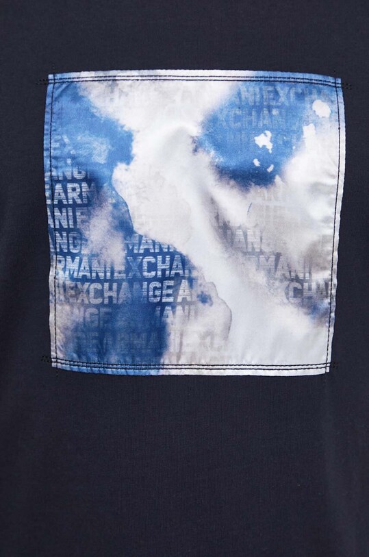 Armani Exchange t-shirt bawełniany 3DZTLB.ZJ9JZ granatowy