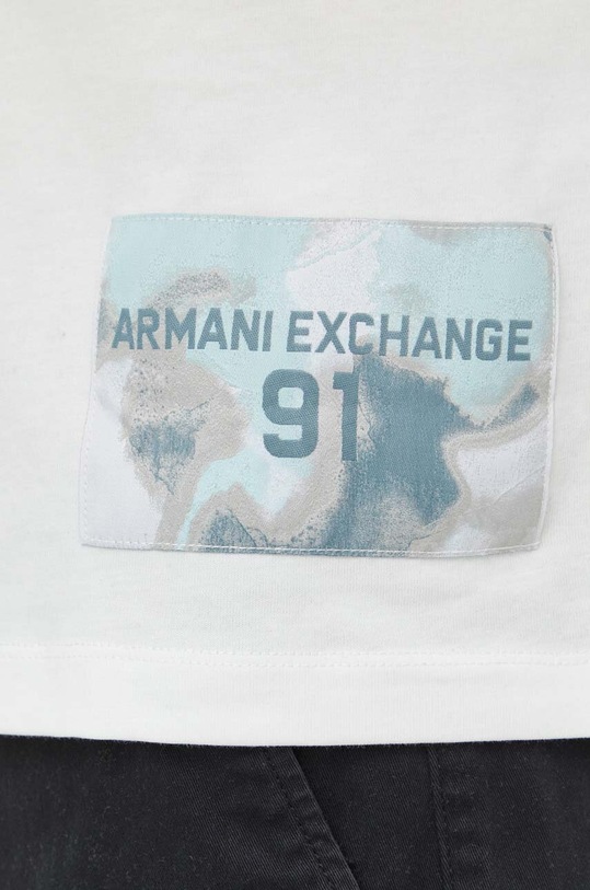Armani Exchange t-shirt bawełniany 3DZTLF.ZJ9JZ beżowy