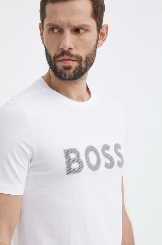 Boss Green pamut póló 50512866 fehér SS24