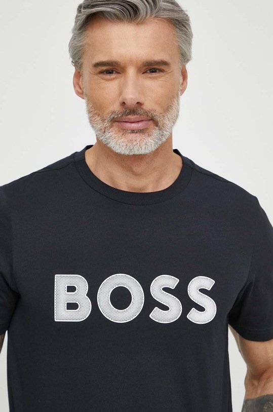 Odzież BOSS Green t-shirt bawełniany 50512866 granatowy