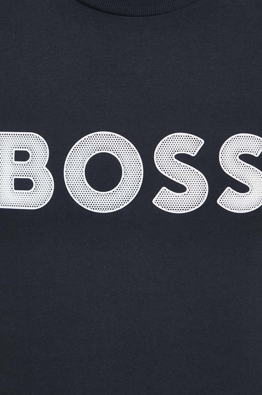 BOSS Green t-shirt bawełniany granatowy 50512866