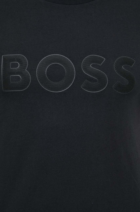 Boss Green pamut póló 50512866 fekete