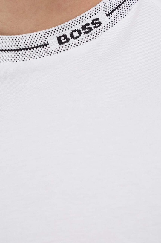 Βαμβακερό μπλουζάκι Boss Green 50512867 λευκό