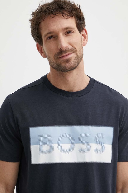 BOSS Green t-shirt z elastanem granatowy 50512998