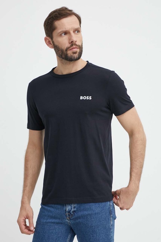 BOSS Green tricou din bumbac 50515620 bleumarin SS24