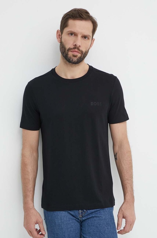 BOSS Green tricou din bumbac 50515620 negru SS24