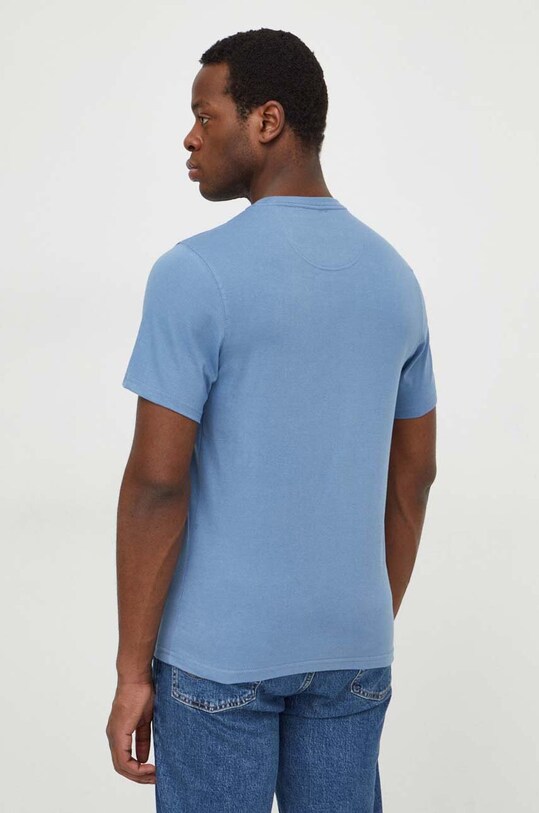 Одяг Бавовняна футболка Barbour MTS0502 блакитний