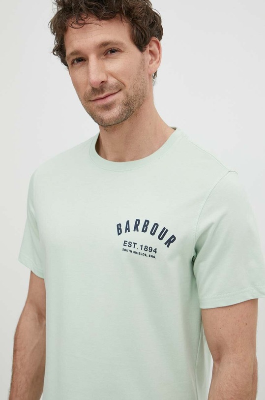 Barbour t-shirt bawełniany zielony MTS0502