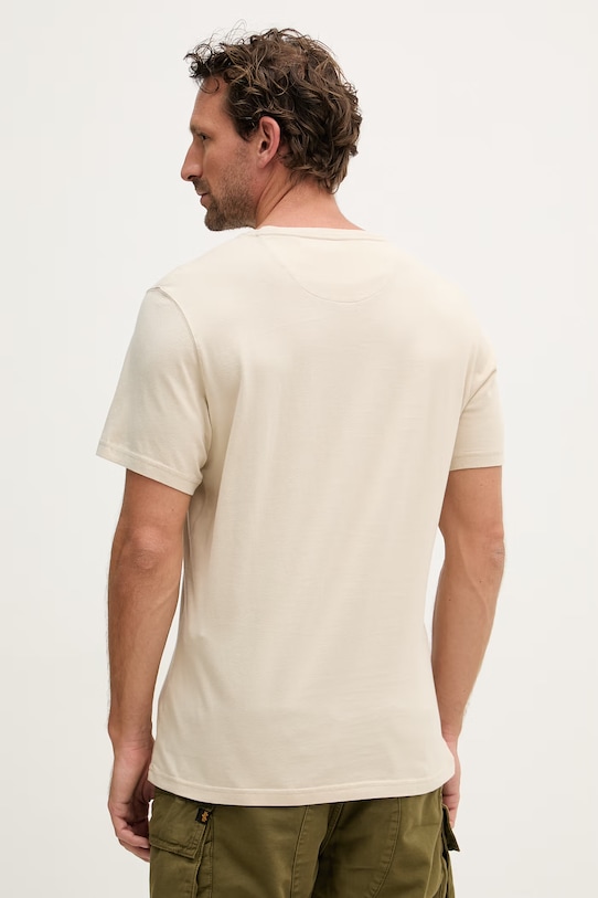 Odzież Barbour t-shirt męski bawełniany Essentials MTS0670 beżowy