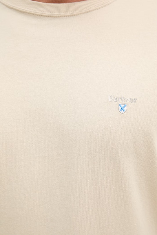 Barbour t-shirt męski bawełniany Essentials MTS0670 beżowy