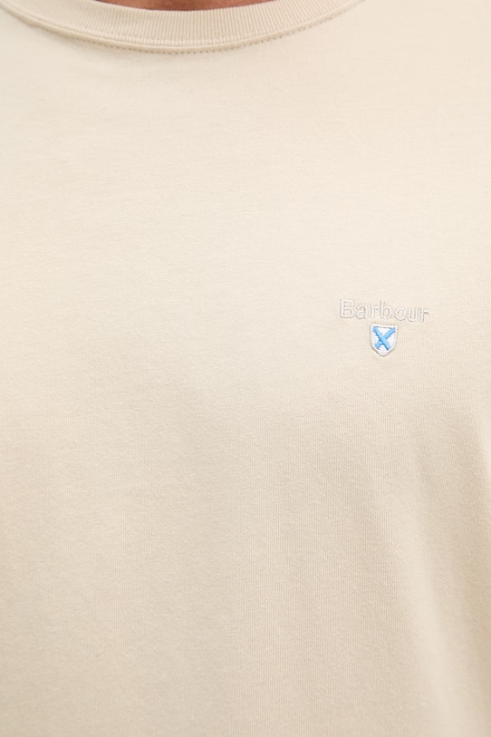 Barbour t-shirt męski bawełniany Essentials MTS0670 beżowy