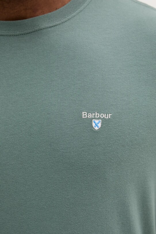 Βαμβακερό μπλουζάκι Barbour MTS0670 πράσινο