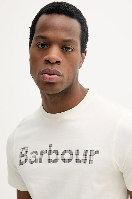 Barbour tricou din bumbac bej MTS1265
