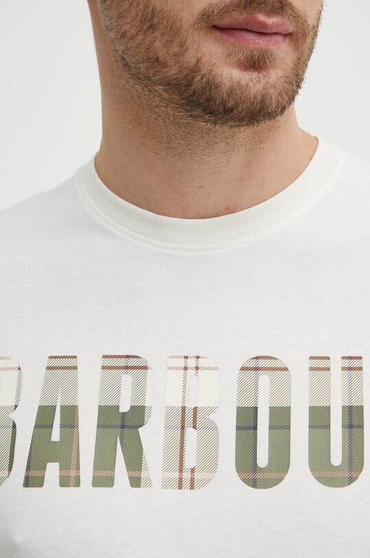 Barbour t-shirt bawełniany MTS1275 beżowy