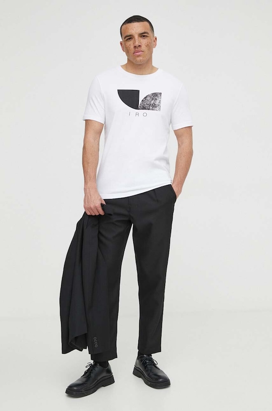 Bavlnené tričko IRO MP19ORLANDO biela SS24