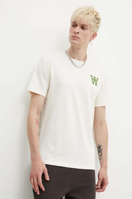 Wood Wood tricou din bumbac Ace AA Logo print bej 10285709.2222