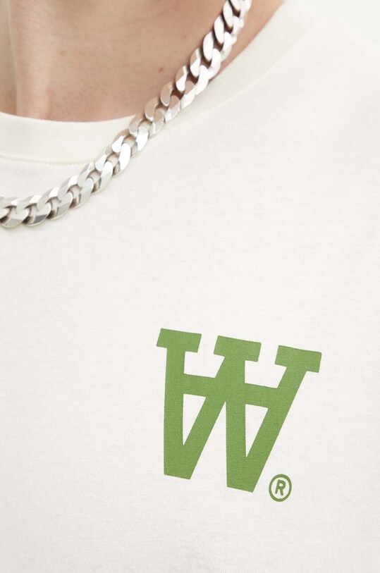 Wood Wood tricou din bumbac Ace AA Logo 10285709.2222 bej