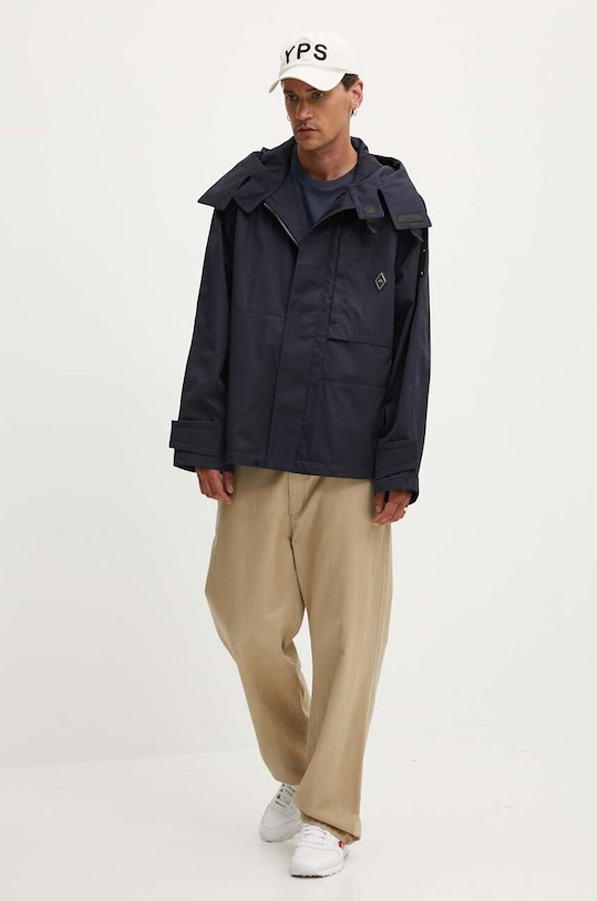 Wood Wood t-shirt bawełniany Ace AA Logo 10285709.2222 granatowy SS24