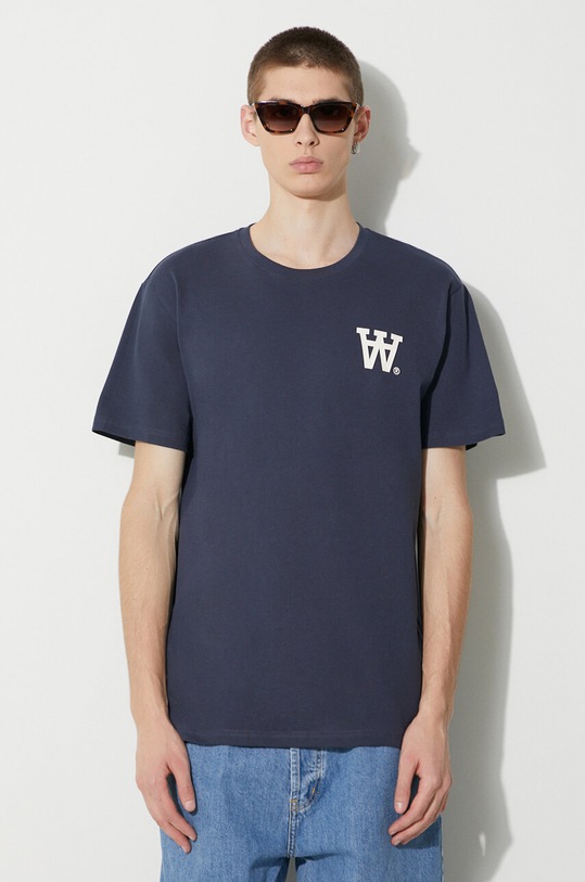 Wood Wood cotton t-shirt Ace AA Logo navy 10285709.2222