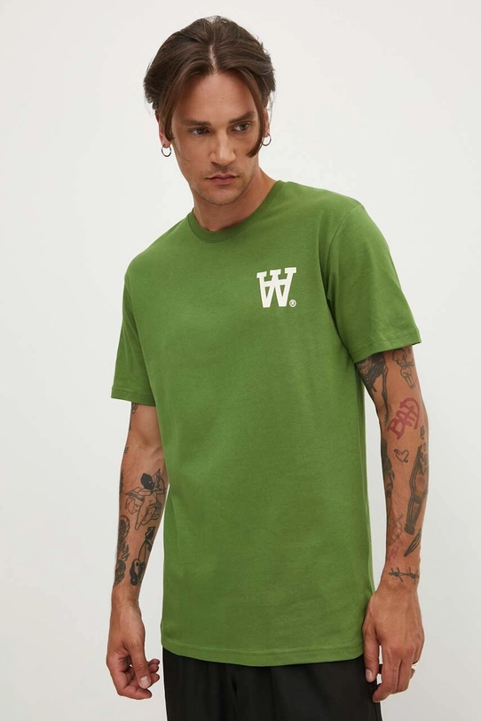 Wood Wood tricou din bumbac Ace AA Logo print verde 10285709.2222