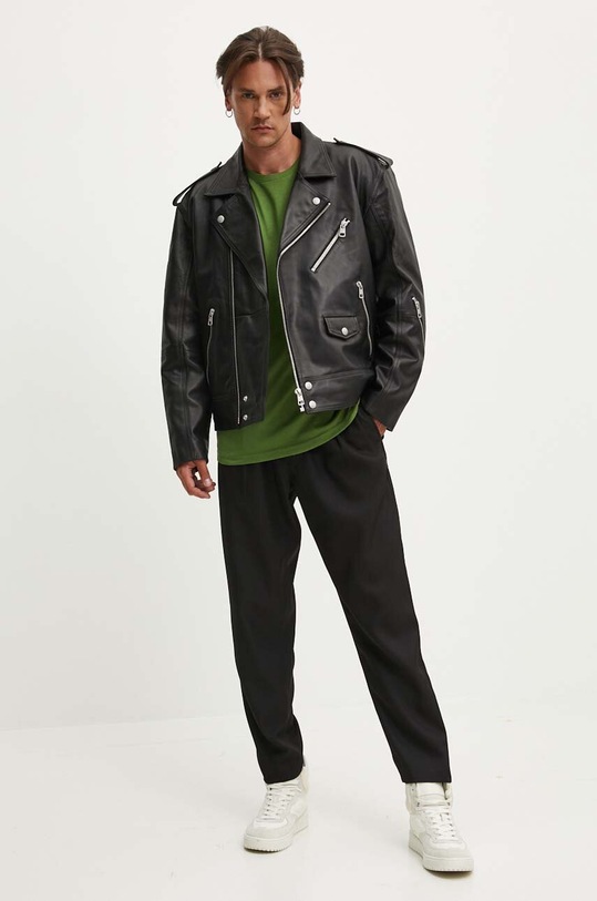 Wood Wood t-shirt bawełniany Ace AA Logo 10285709.2222 zielony SS24