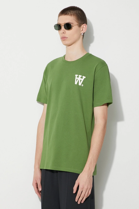 Wood Wood t-shirt in cotone Ace AA Logo verde 10285709.2222