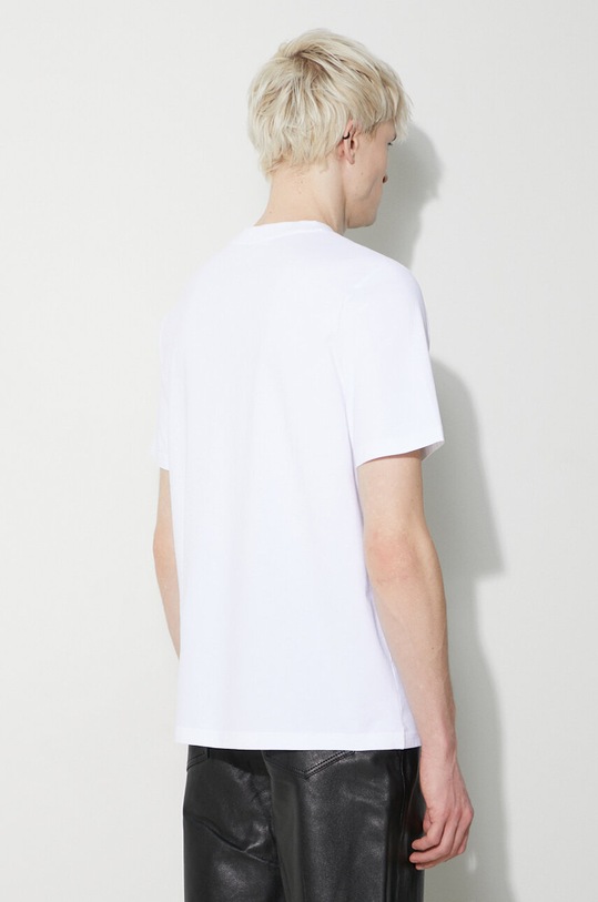 Ρούχα Βαμβακερό μπλουζάκι Wood Wood Bobby Double Logo 12345701.2512 λευκό