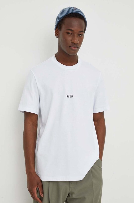 Бавовняна футболка MSGM білий 2000MM500.200002