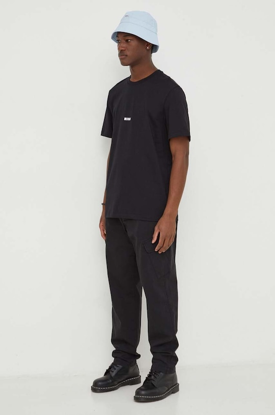 MSGM t-shirt bawełniany 2000MM500.200002 czarny AA00