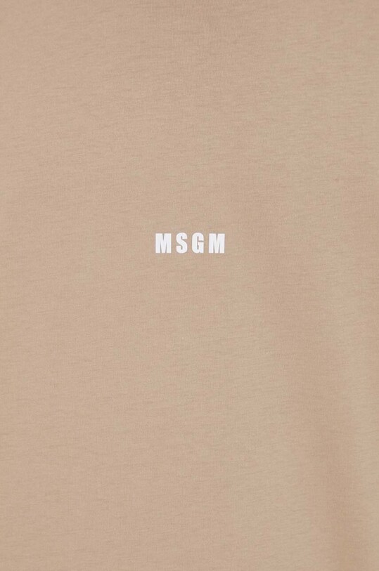 MSGM t-shirt bawełniany 3640MM500.247002 beżowy